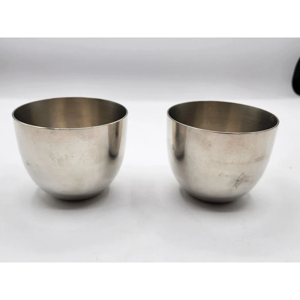 Vintage Stieff Pewter Jefferson Cups P50 Pair ATC Hallmark Unengraved USA